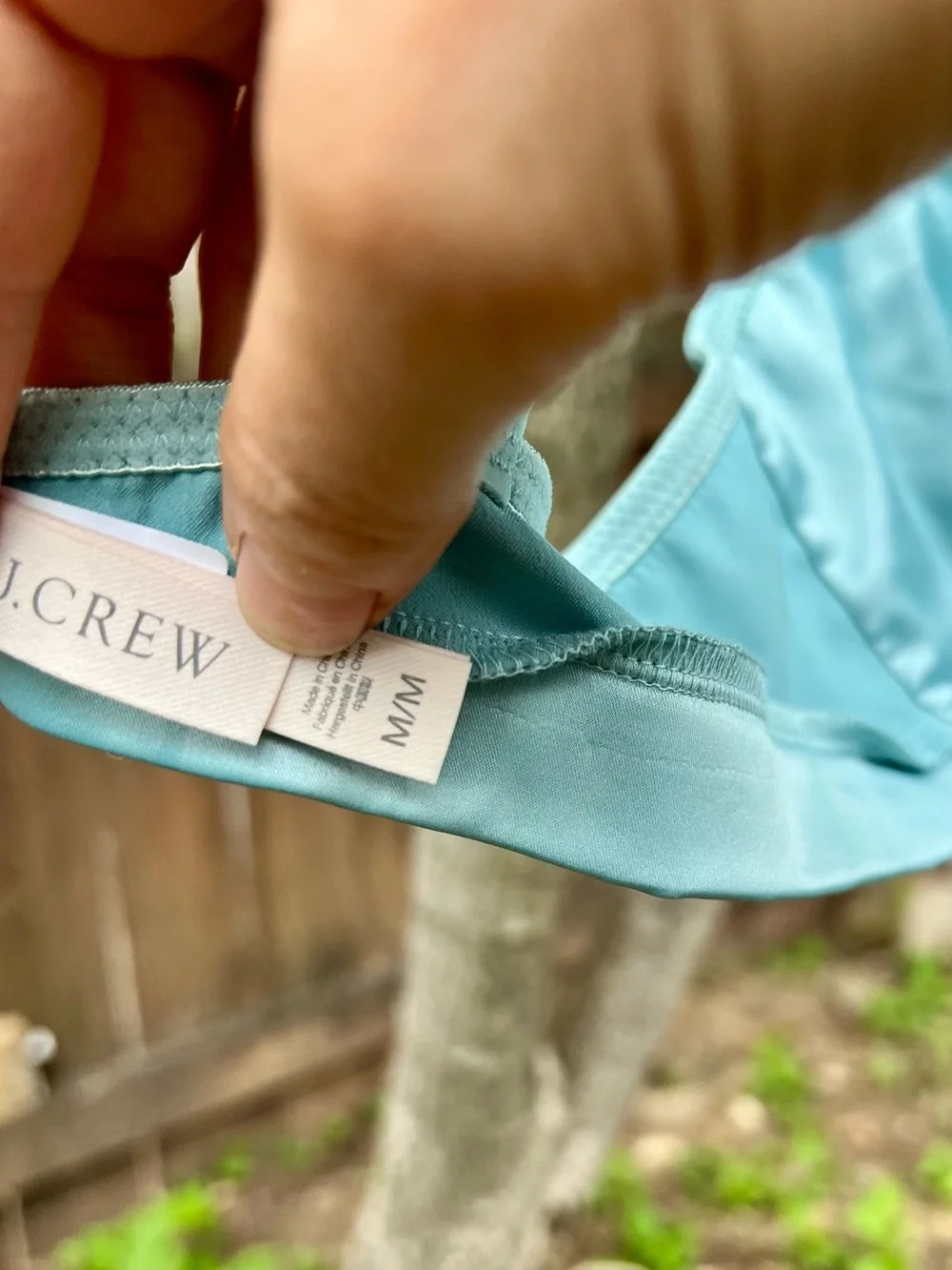 J Crew Teal Green Satin Soft Bra Bralette 3-hook/eye M C/D
